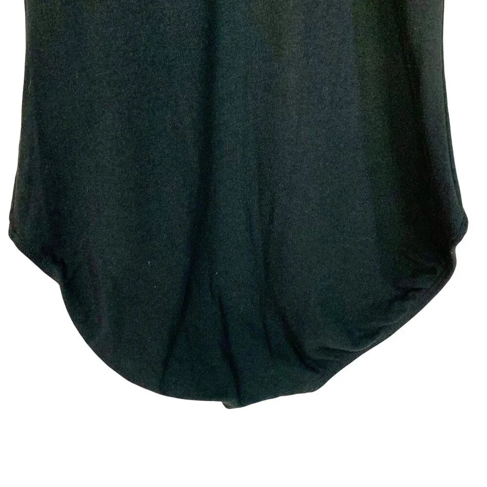 Eurotard Long Sleeve Leotard Black Bodysuit Child Size XL Lined Front Scoop Neck